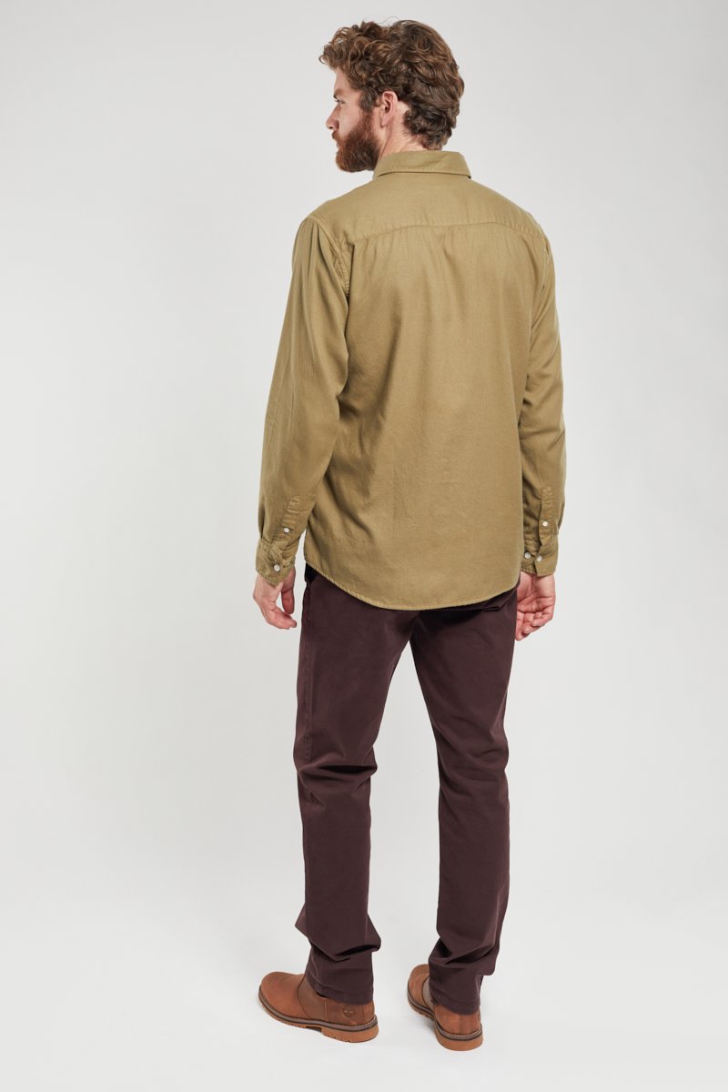 Chemise coupe droite - flanelle de coton