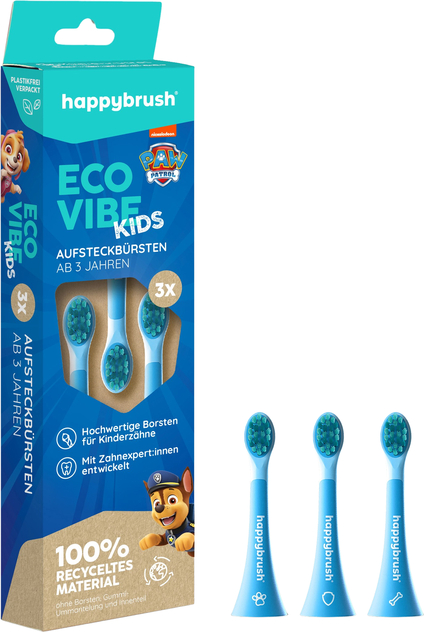happybrush  ECO VIBE Kids Aufsteckbürsten Paw Patrol