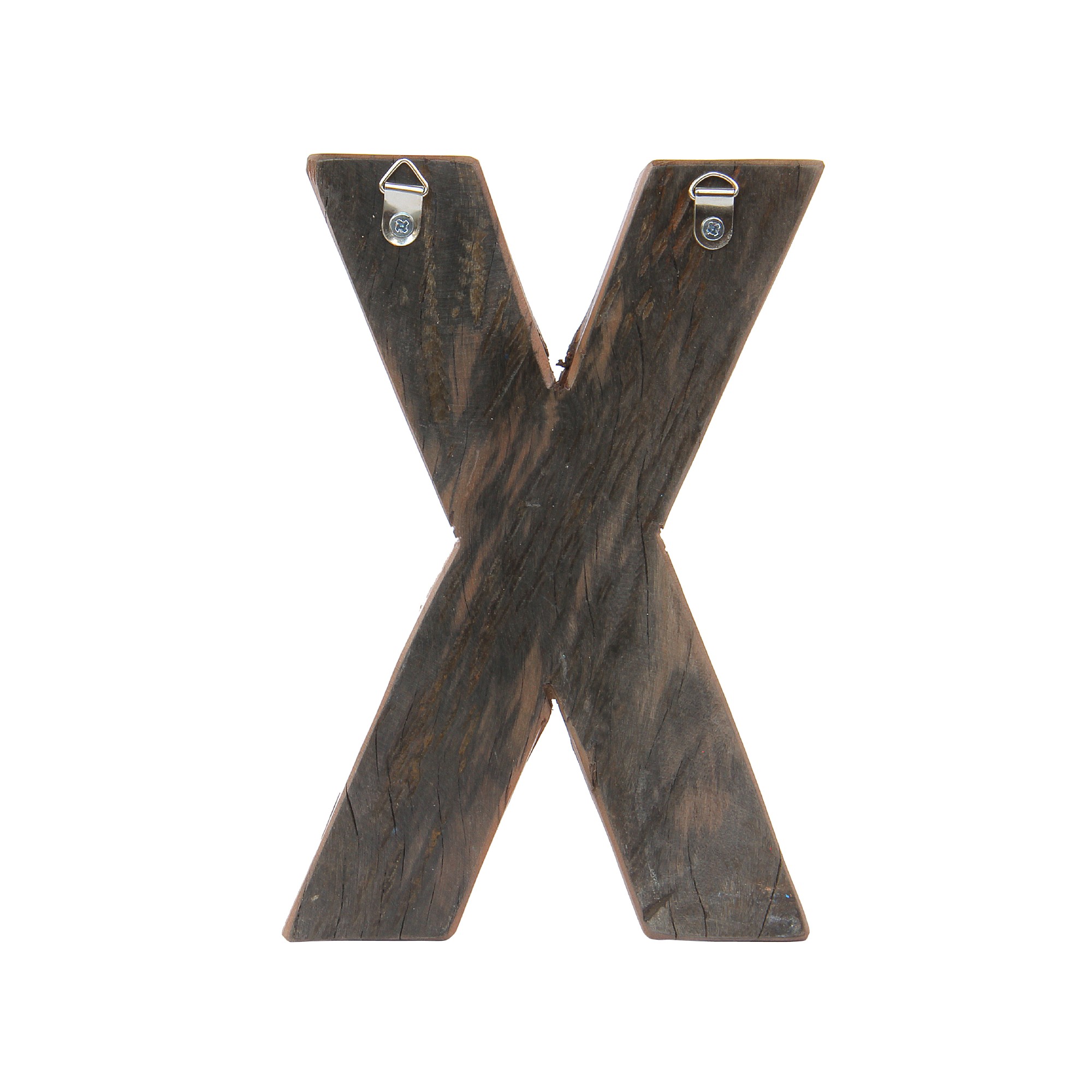 Holzbuchstabe 'X', mehrfarbig, T 2,5 cm, B 13 cm, H 19 cm von fischer's lagerhaus