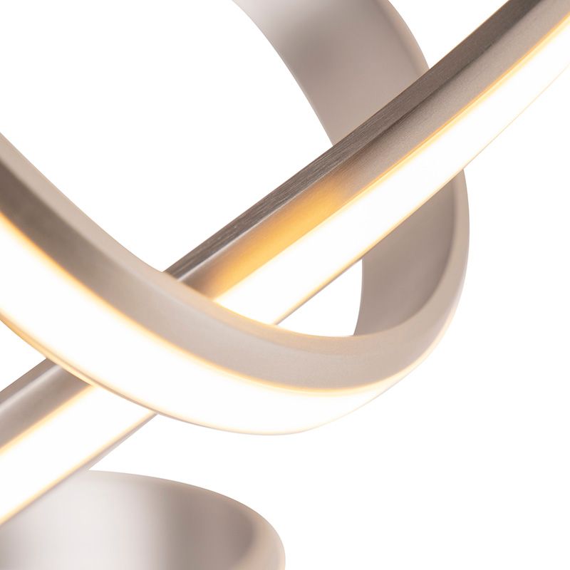 Design plafondlamp staal dimbaar incl. LED - Viola Due