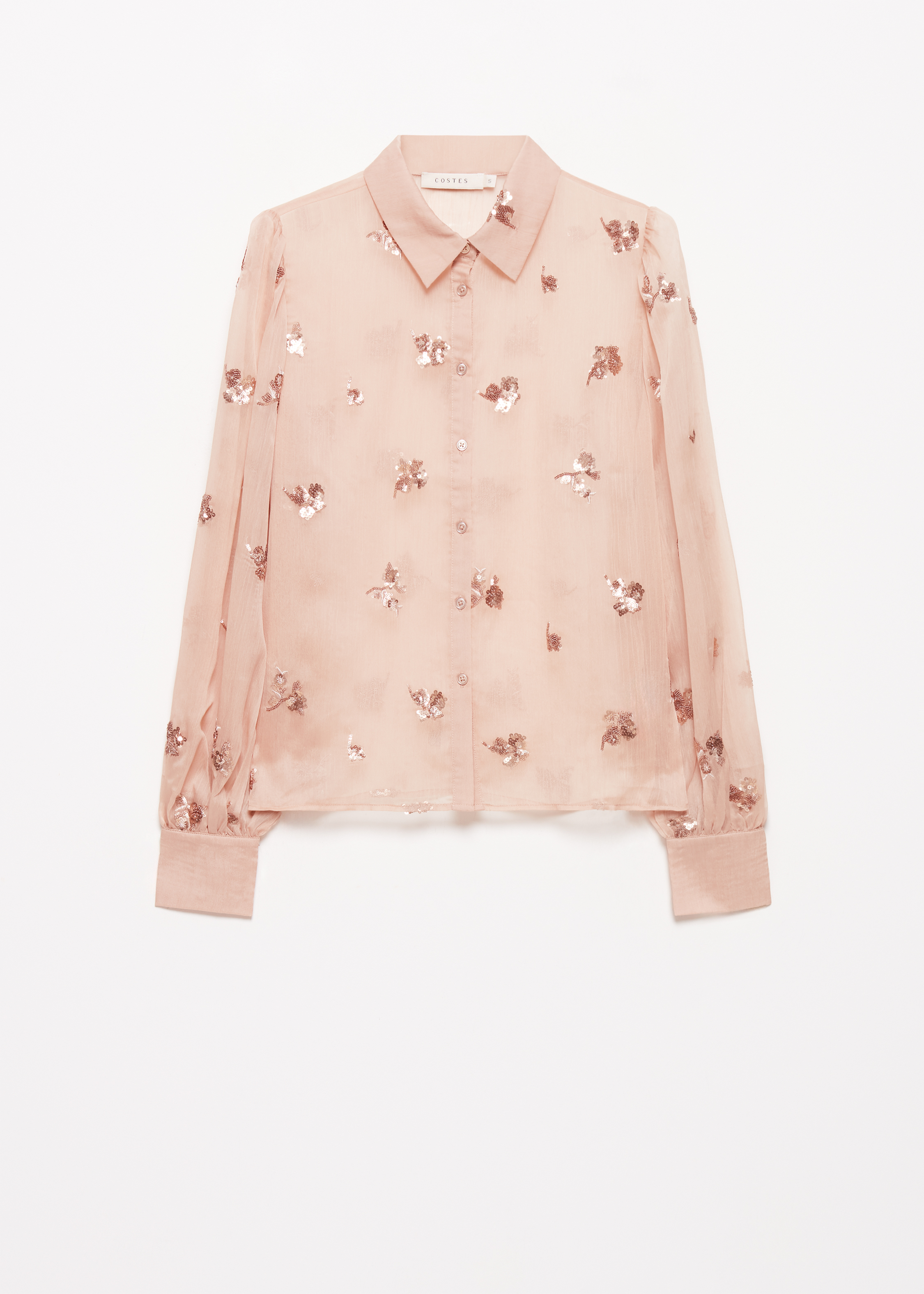 Blouse met bloemen pailletten