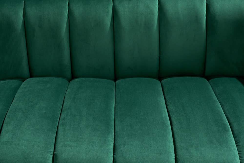 Design 2-Sitzer Sofa NOBLESSE 165cm smaragdgrün Samt Federkern goldene Metallfüße