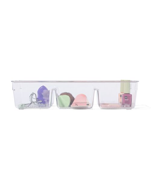 boîte de rangement en plastique à trois compartiments 34 x 15,2 x 7,5