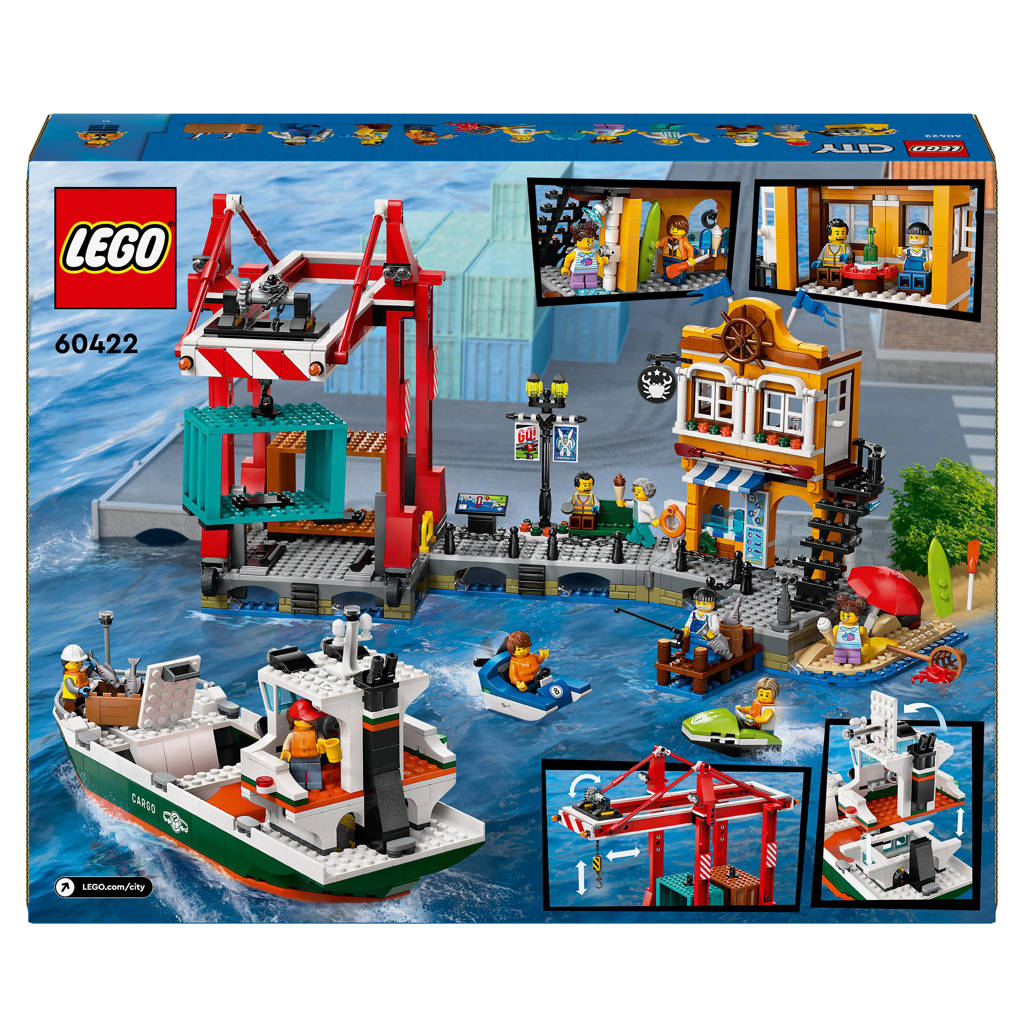 Haven met vrachtschip, Boot Speelgoed voor Kinderen 60422