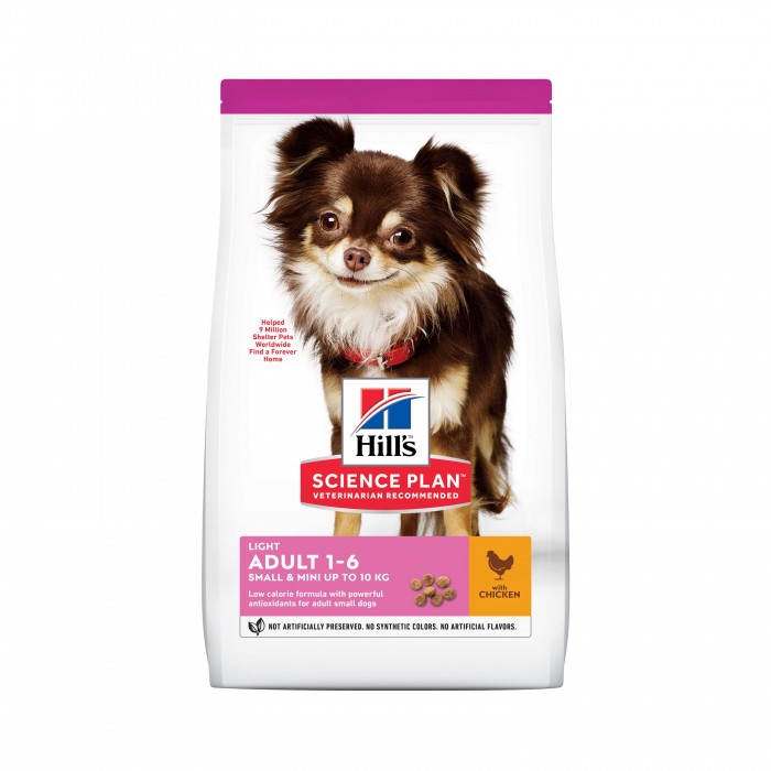 HILL'S Science Plan Light Small & Mini Adult au Poulet - Croquettes pour chien