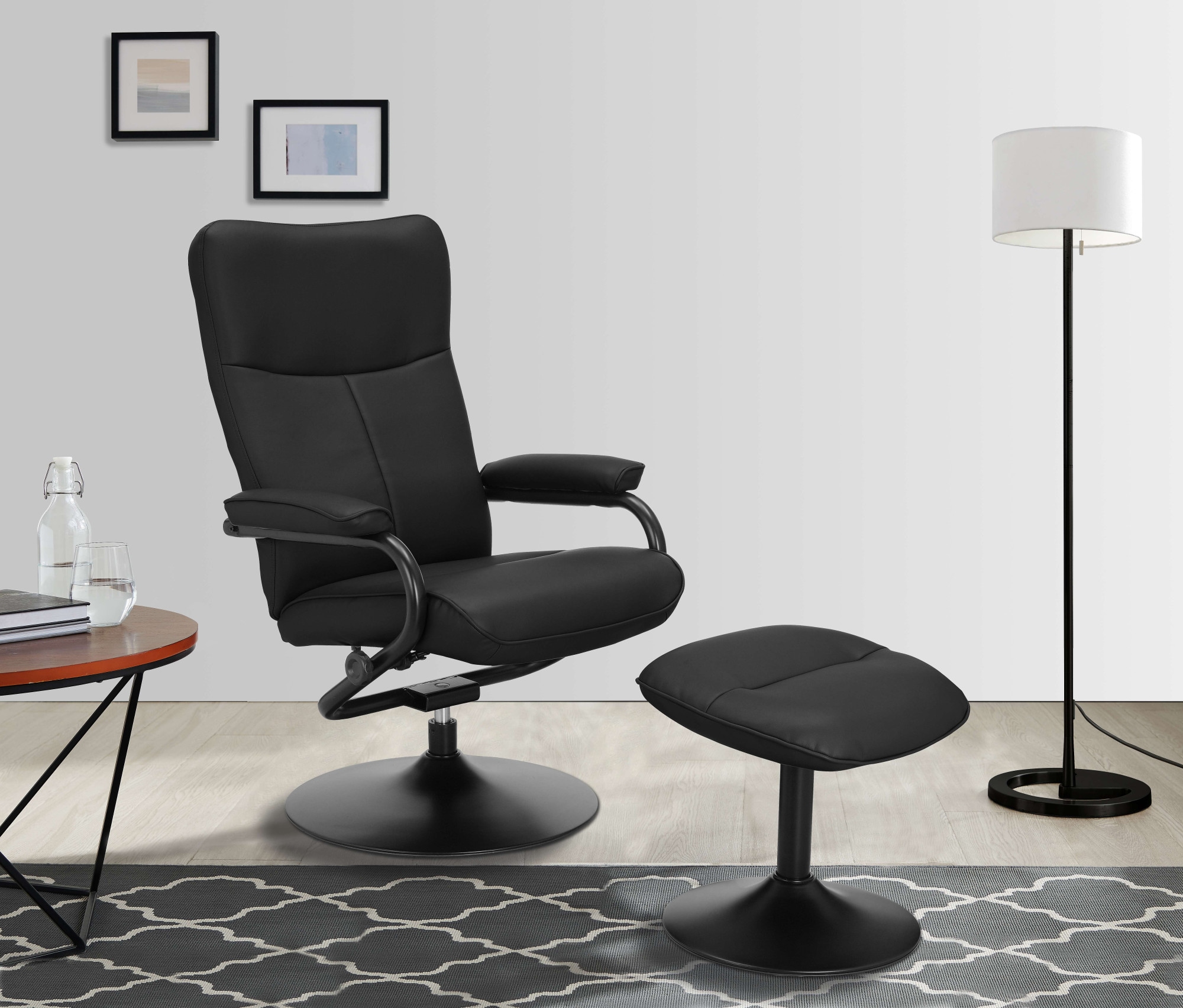 Home affaire Relaxsessel »Istad, TV-Sessel, Sessel mit Hocker und Schlaffunktion,« mit Drehfuss, nordisches Design und Hocker