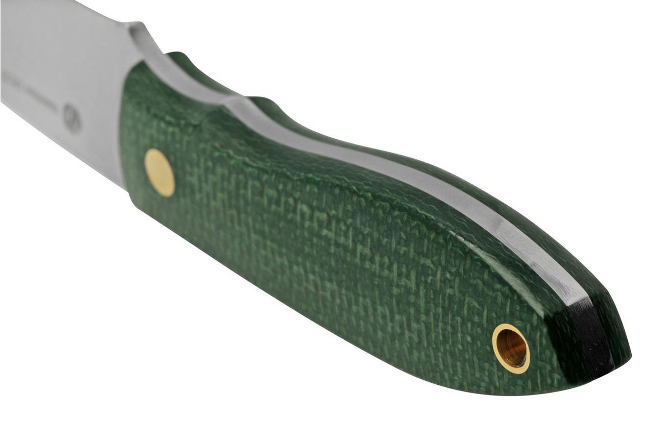 Nordic Knife Design Lizard 75 2034, Forest Green Canvas Micarta vaststaand mes
