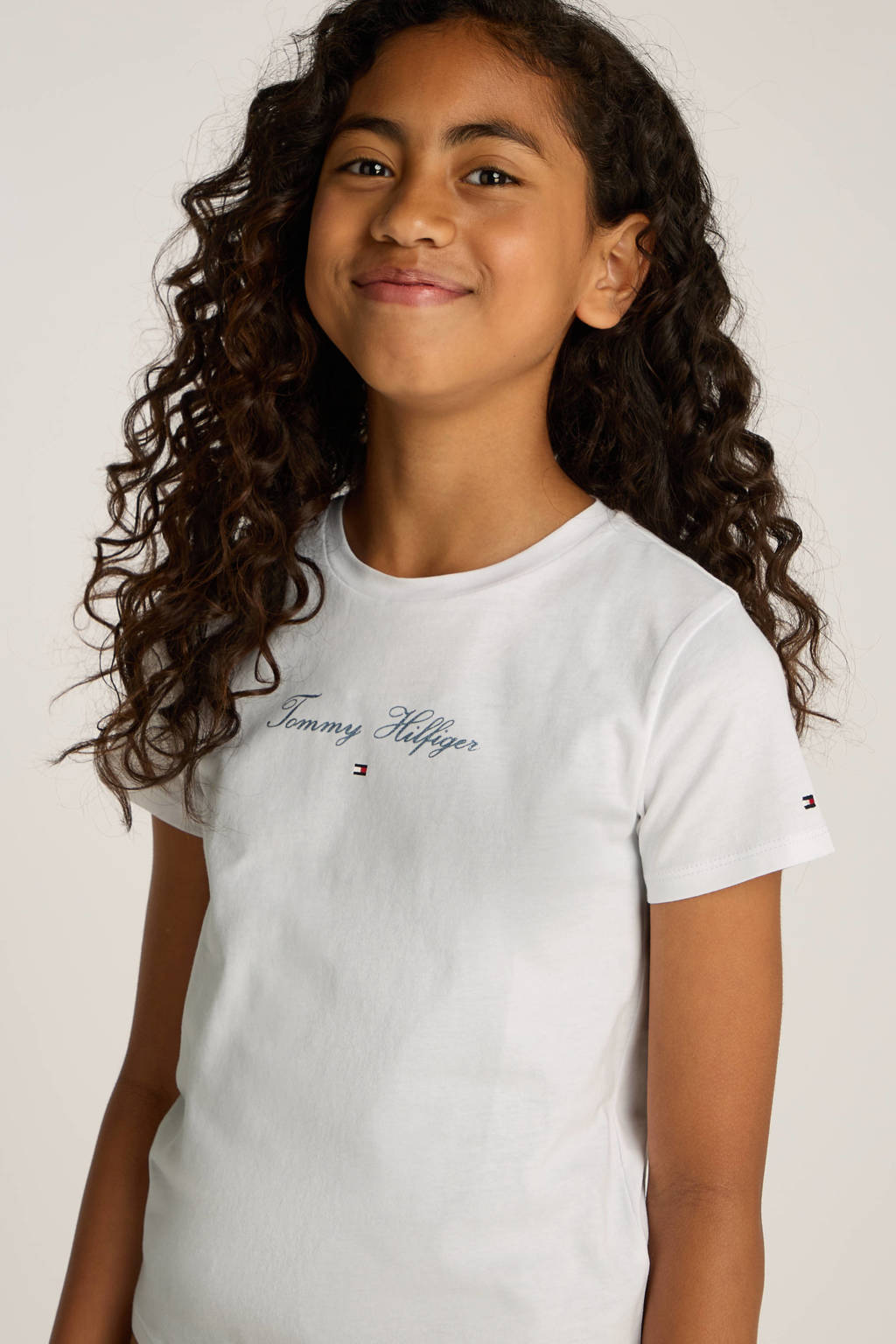 Tommy Hilfiger t-shirt wit met lurex