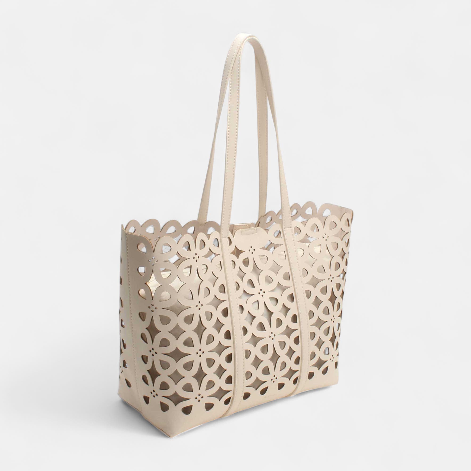 Sac de shopping beige
