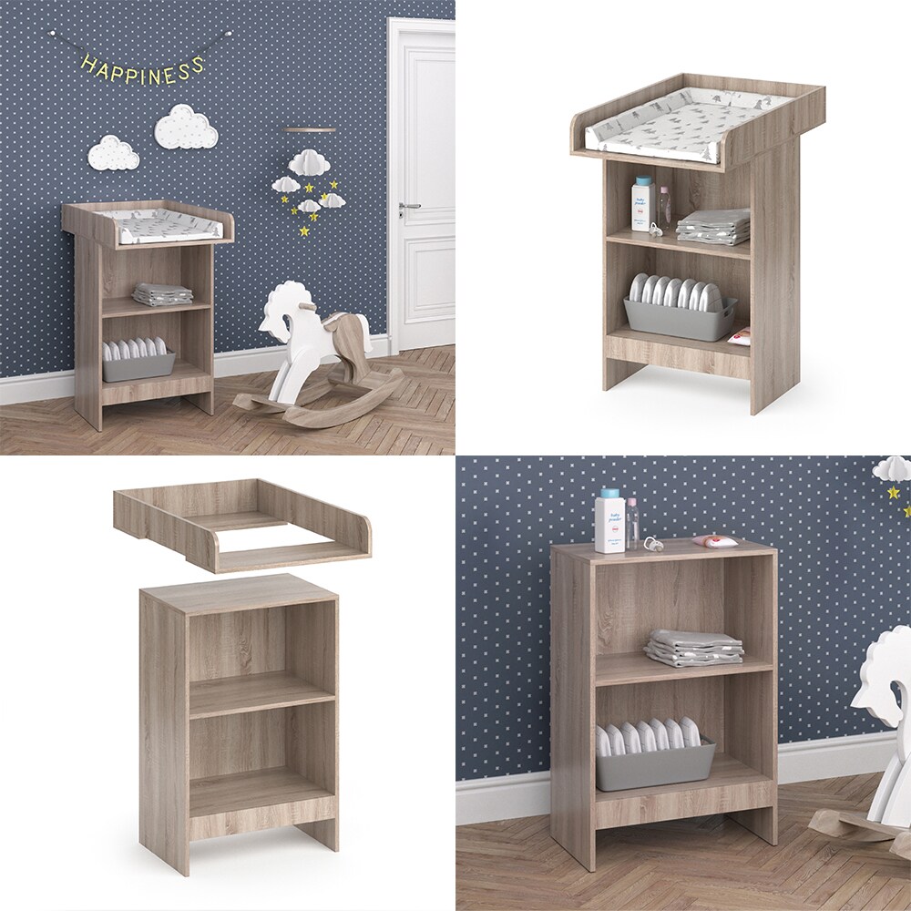 Vicco Wickeltisch Wickelkommode Wickelschrank Leo Wickelaufsatz Sonoma Ablage