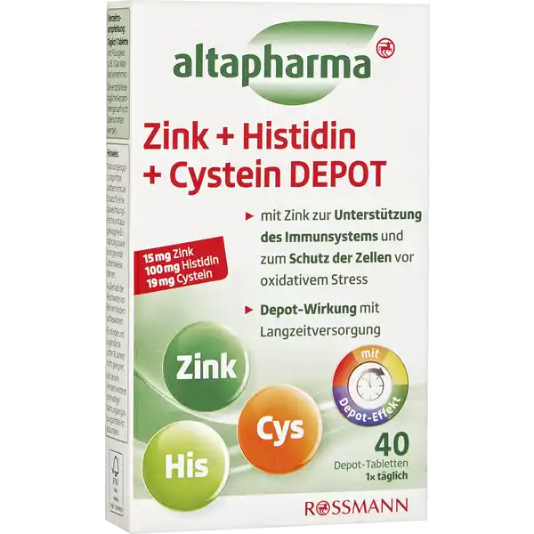 Zink + Histidin + Cystein Depot Tabletten
