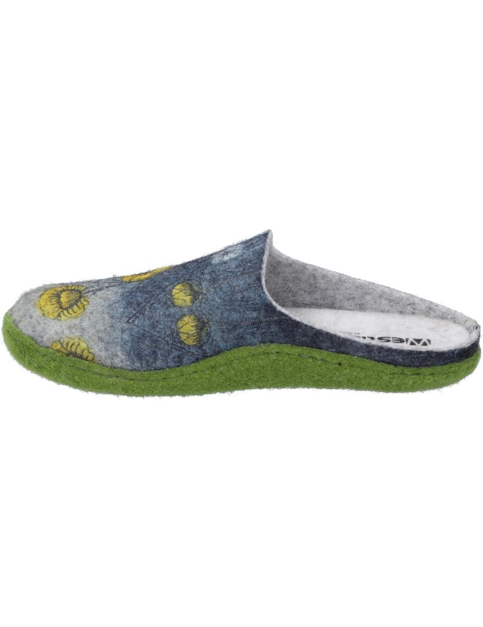 Hausschuh Marguerite 01, blau-multi