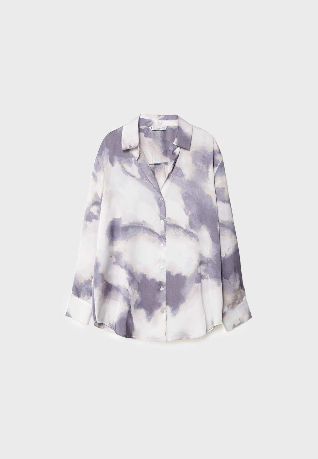 Camisa de cetim com gola