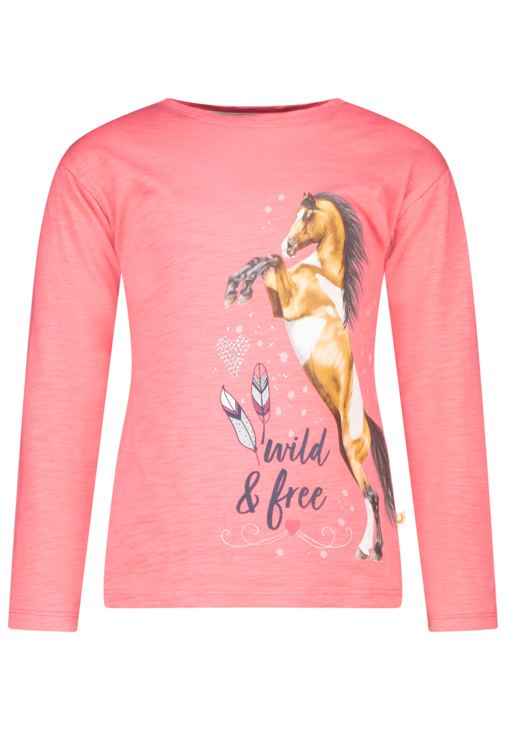 Langarmshirt WILD & FREE in camelia pink