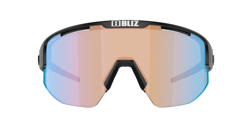 Bliz Matrix Small Cykelbriller Matsort med Blå/Orange Linse