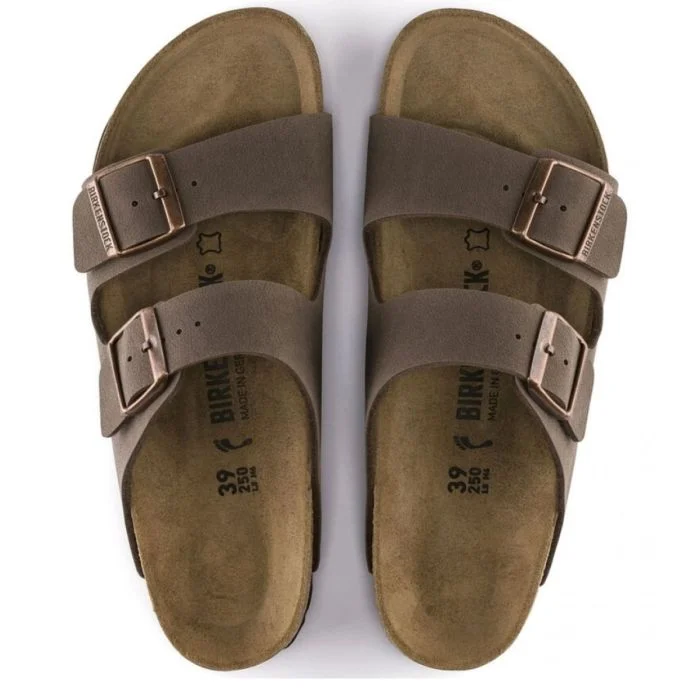 Birkenstock Unisex Sandal Arizona Narrow Birko-Flor Nubuck Brun