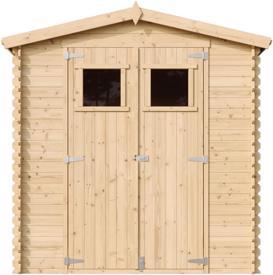 Gartenhaus Holz - Geräteschuppen Holz - Gerätehaus B216xL206xH216 cm/ 3.53 m2 - Fahrrad Schuppen - Gartenhäuser & aufbewahrung Wasserfestes Dach TIMBELA M343