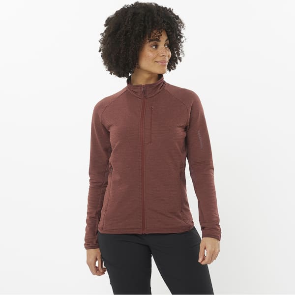 Veste polaire SALOMON ESSENTIAL LIGHTWARM FZ W RUM RAISIN