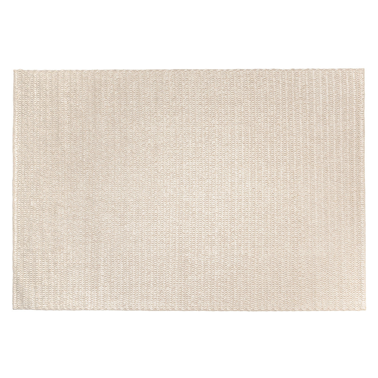 Macabane Tapis en Laine tissée Quentin beige - 290x200 cm