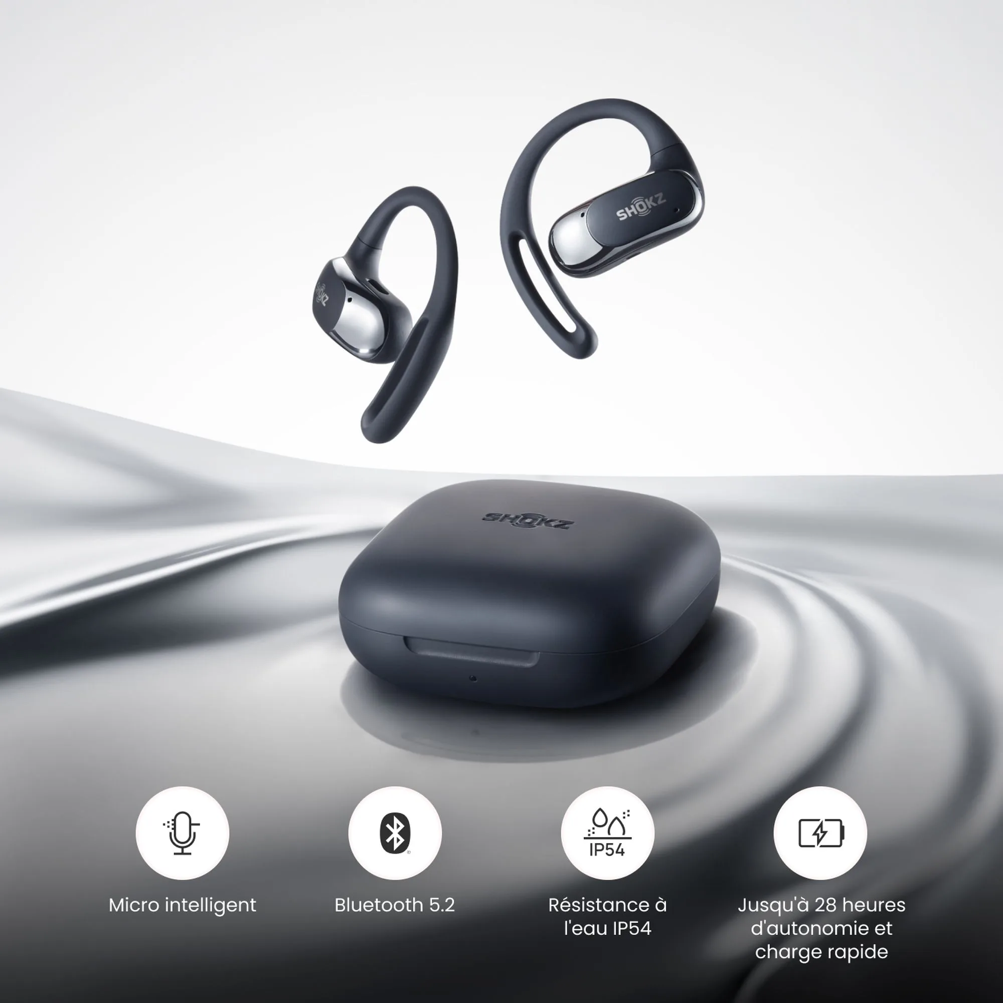 Shokz OpenFit Air Noir Écouteurs True Wireless