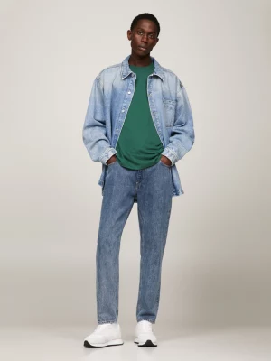 Calça jeans regular afunilada estilo pai