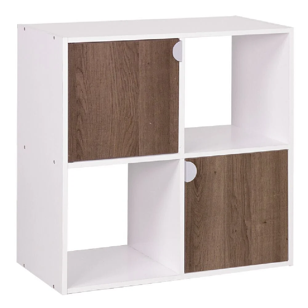 Étagère Adam carré MDF blanche 4 cubes 60xH60x29,5cm