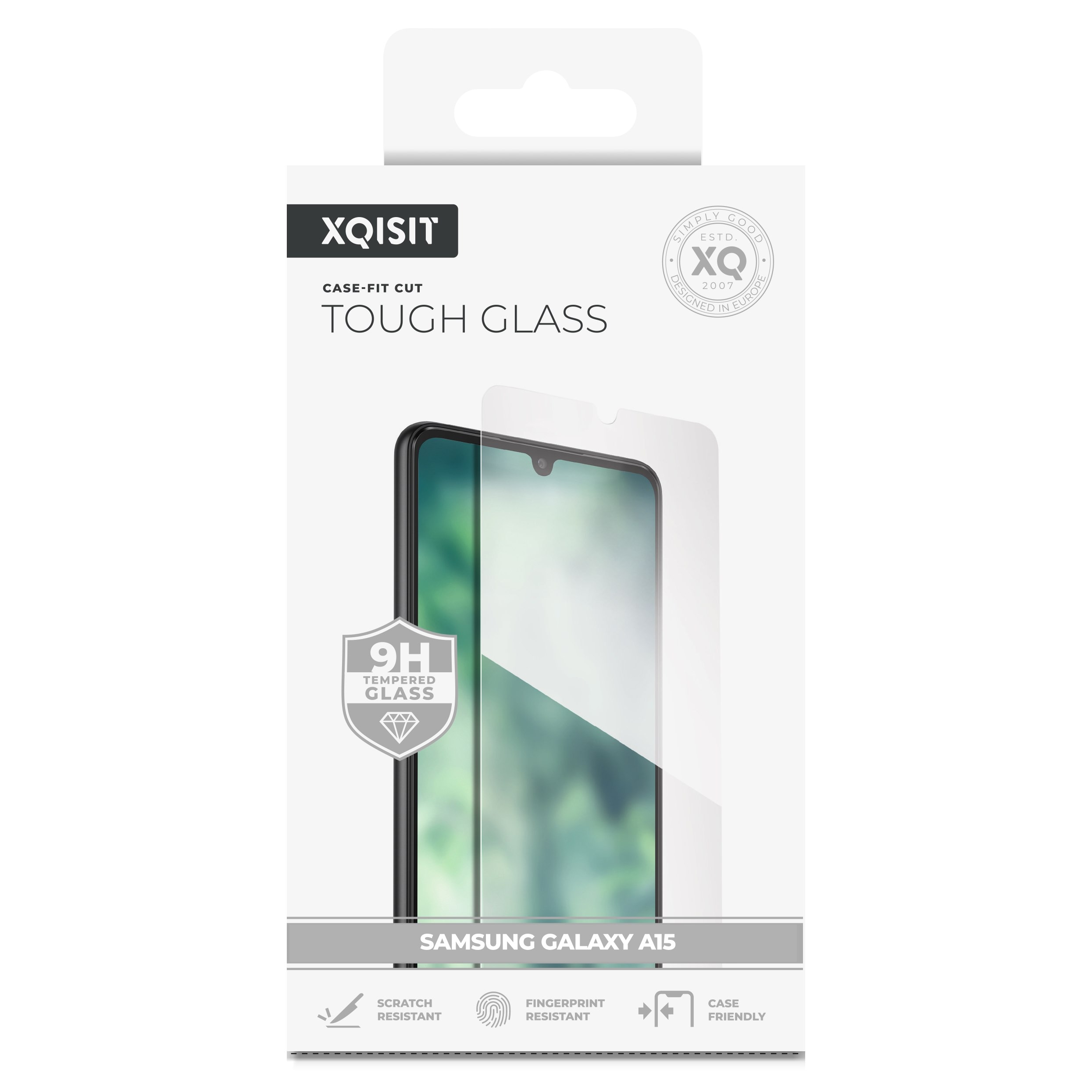 Xqisit Skjermbeskytter i glass for Galaxy A15