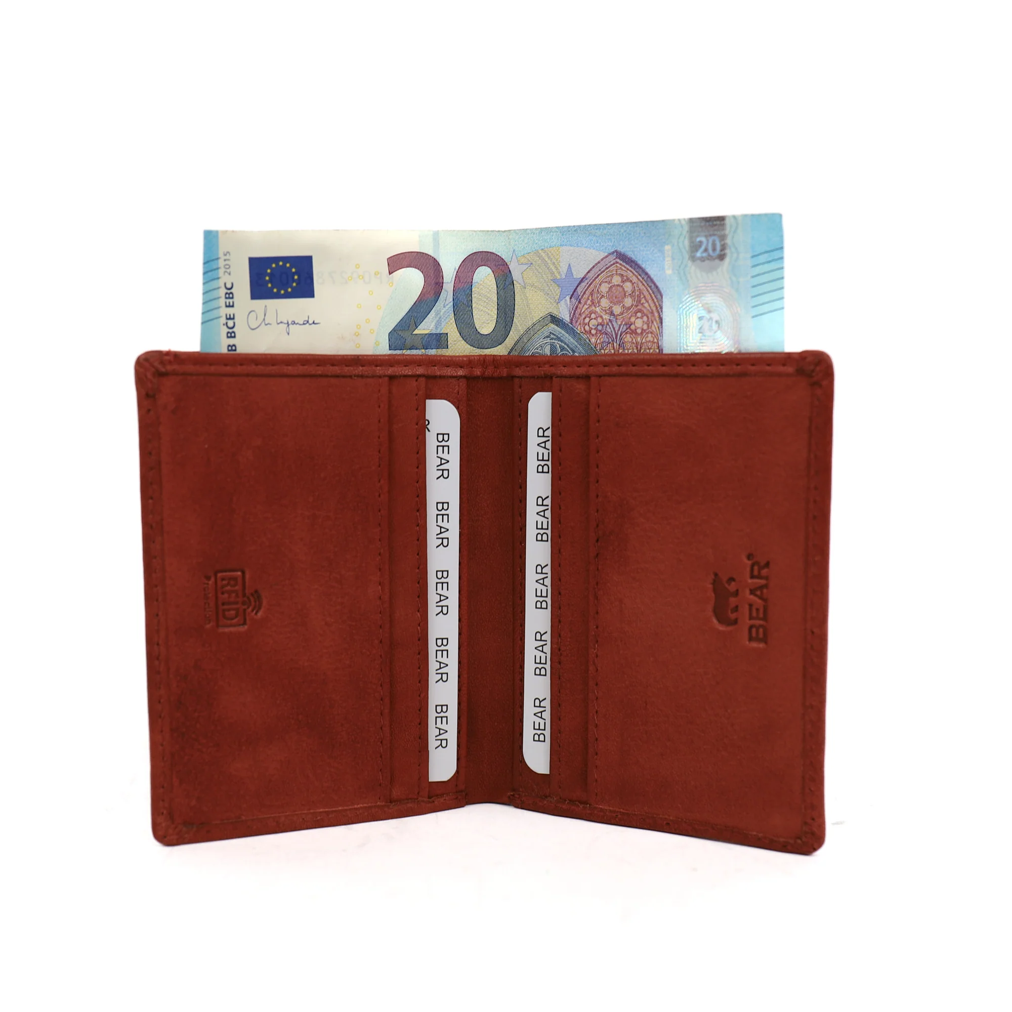 Bear Design Callisto Pelle Pasjeshouder Cas Red CP7040