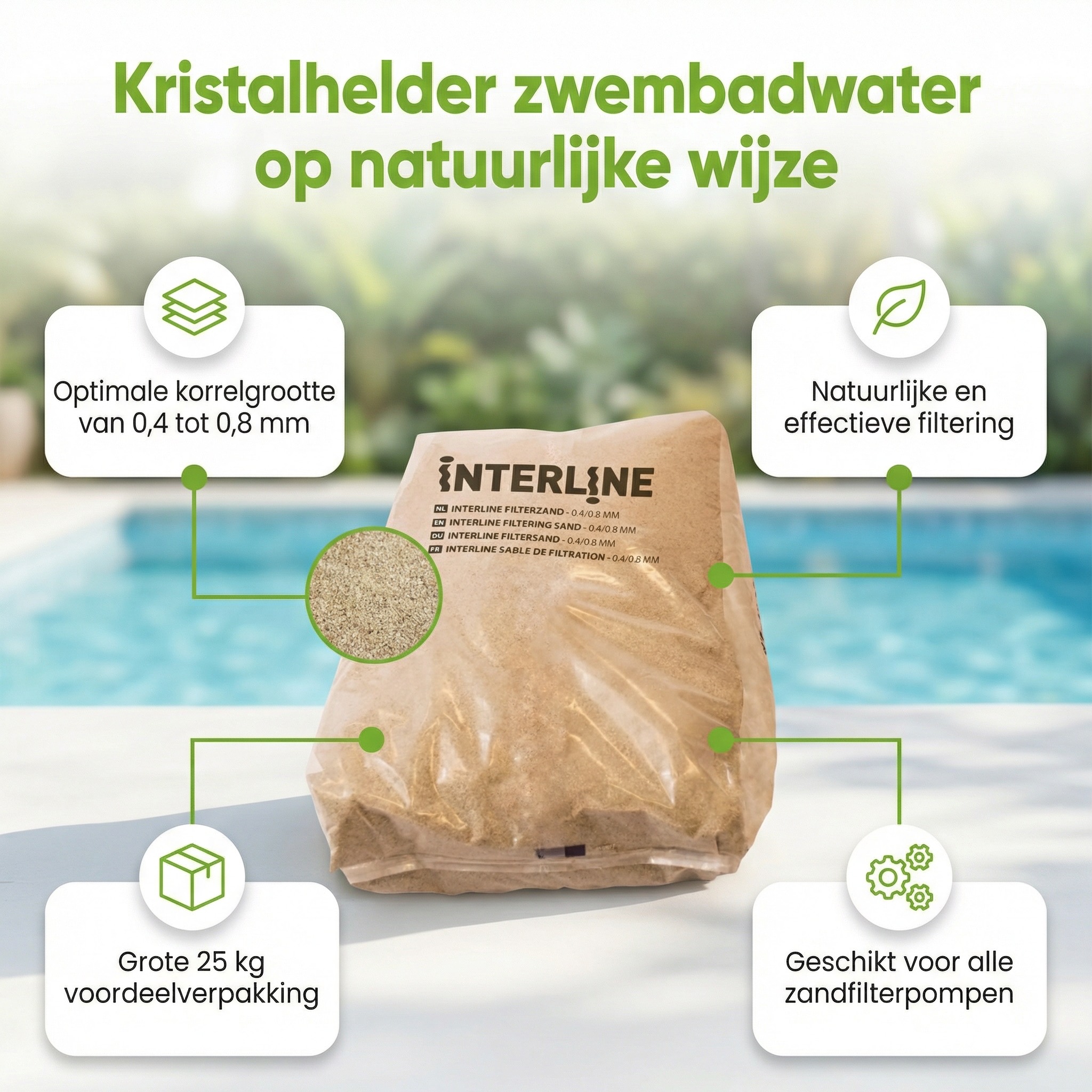 Interline 0.4/0.8mm filterzand - 25 kg