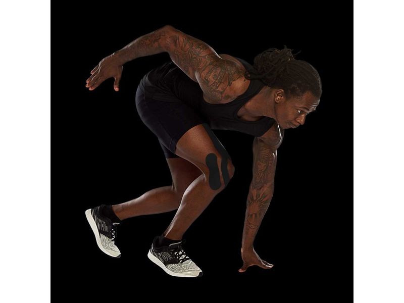 K-Tape K-Tape schwarz 5 cm x 5 m Atmungsaktives Kinesiology Tape für Muskeln und Gelenke