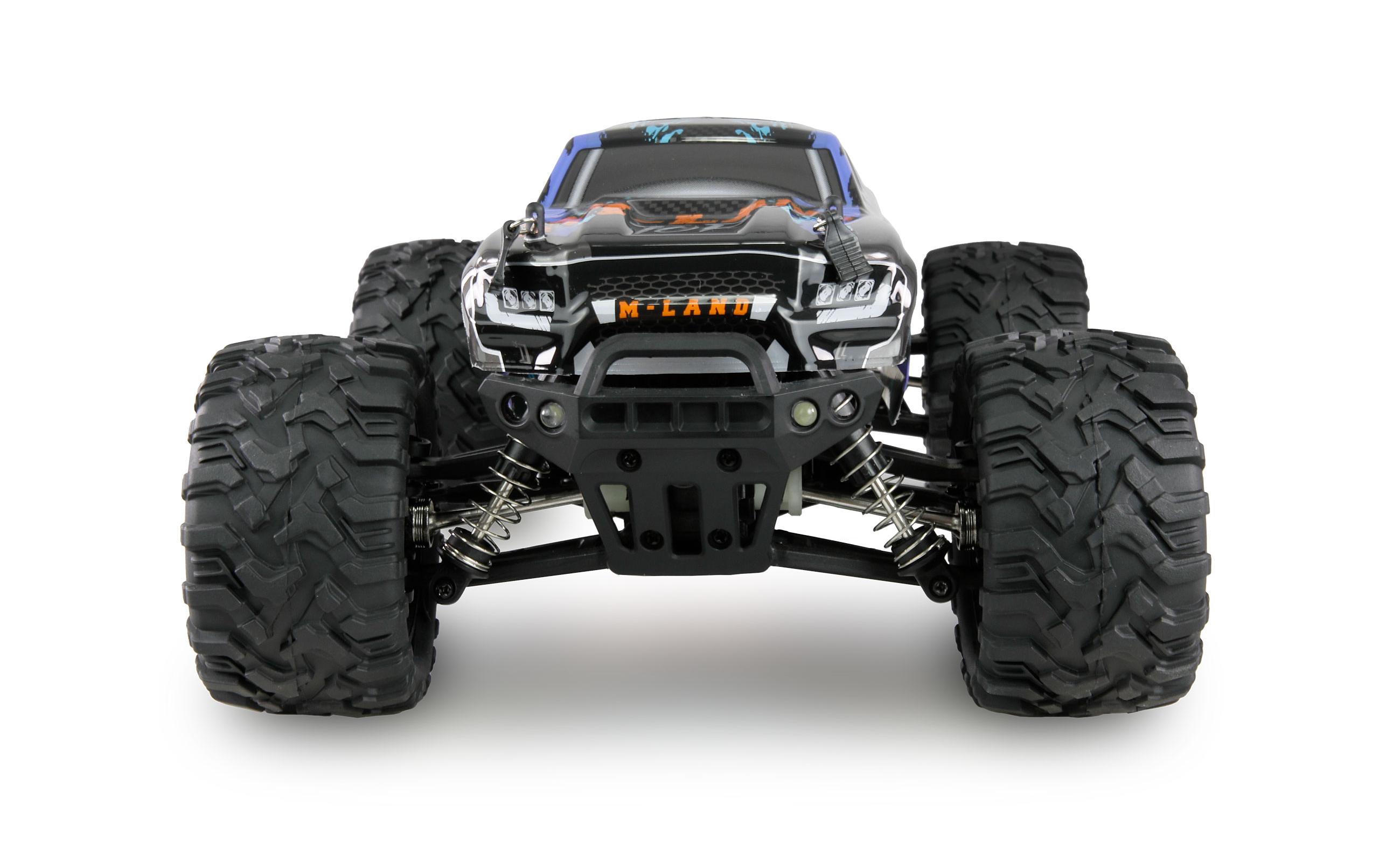 Monster Truck M-Land, Blau RTR, 1:164WD-Modell mit LED-Beleuchtung