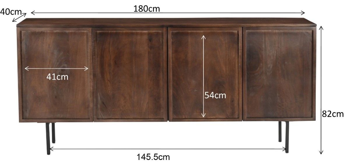 Dressoir Elan B180 x D40 x H75 cm
