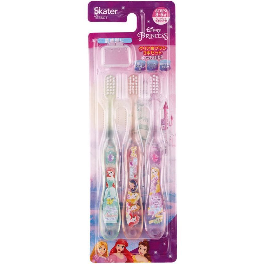 Skater - Disney Princess Tandenborstel met Dop (Set van 3)