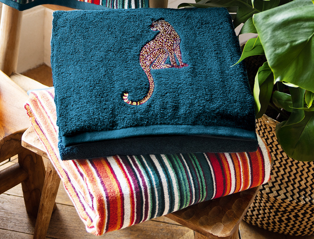 Serviette de bain jacquard-Nouvel eden