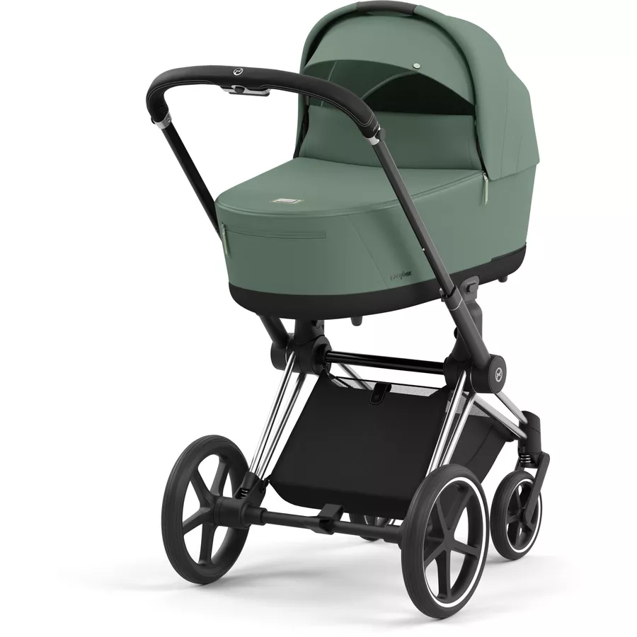 cybex PLATINUM Kombikinderwagen New Priam Chrome Black Leaf Green
