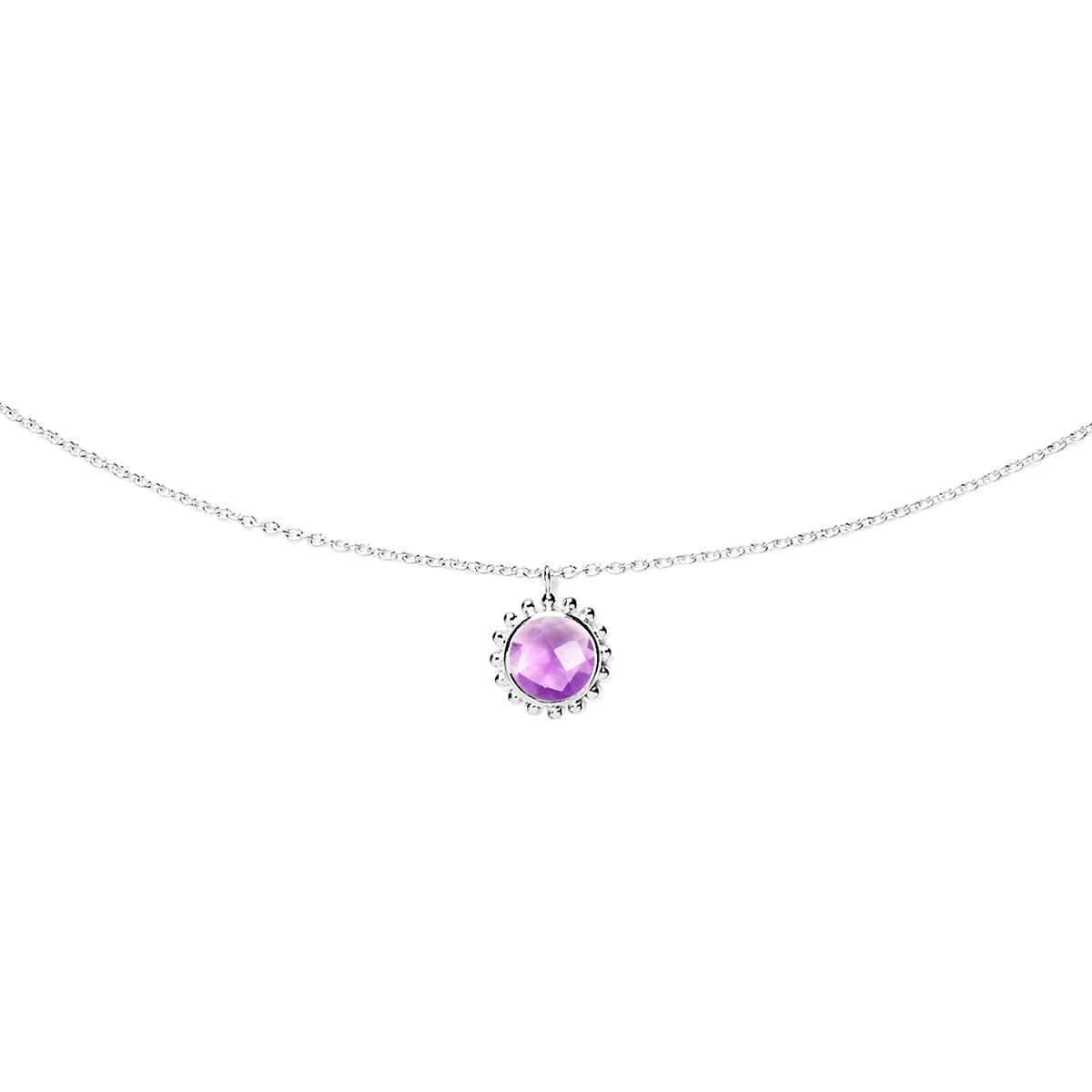 Collier Surya Grand Soleil et Améthyste