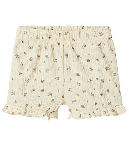 Name It Shorts - NbfJannis - Gebleichte Sand m. Blumen