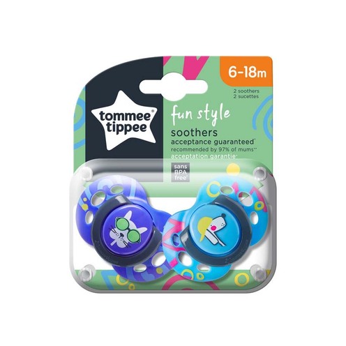 Sucette CTN Fun 6-18m mixte x2 - TOMMEE TIPPEE