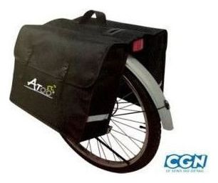 sacoche velo porte bagages a pont 2 volumes noire ( /-40l)