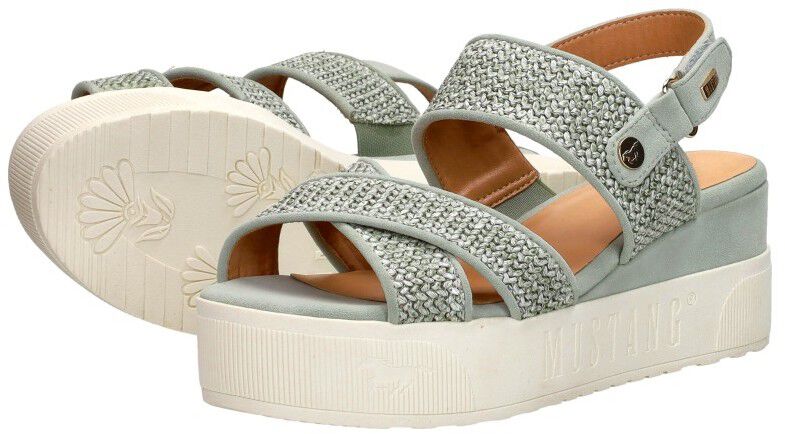 Mustang Sandalen Plat groen