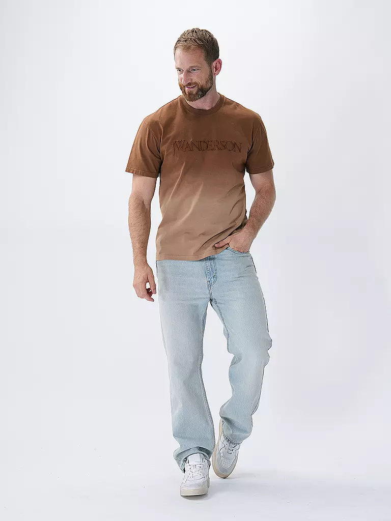 JW ANDERSON T-Shirt LOGO GRADIENT TEE braun
