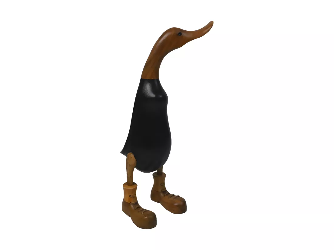 Figurine de canard - noir - bambou
