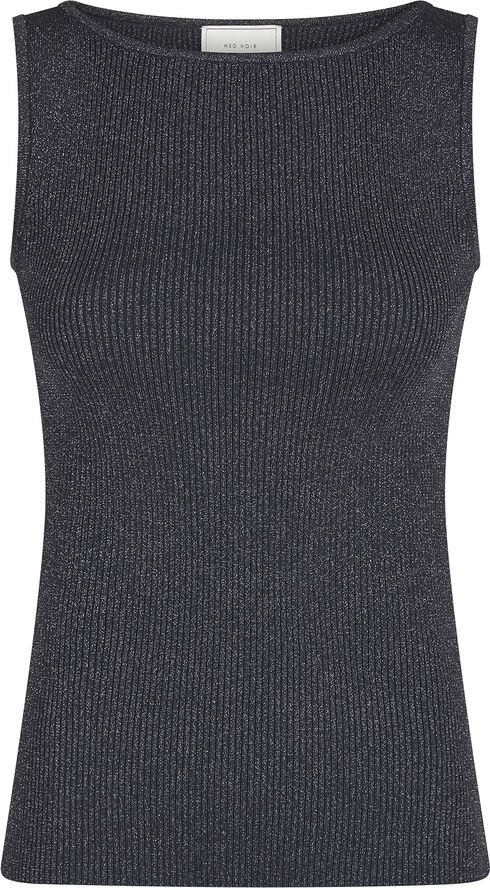 Neo Noir Talia Glitter Knit Top Midnight blue