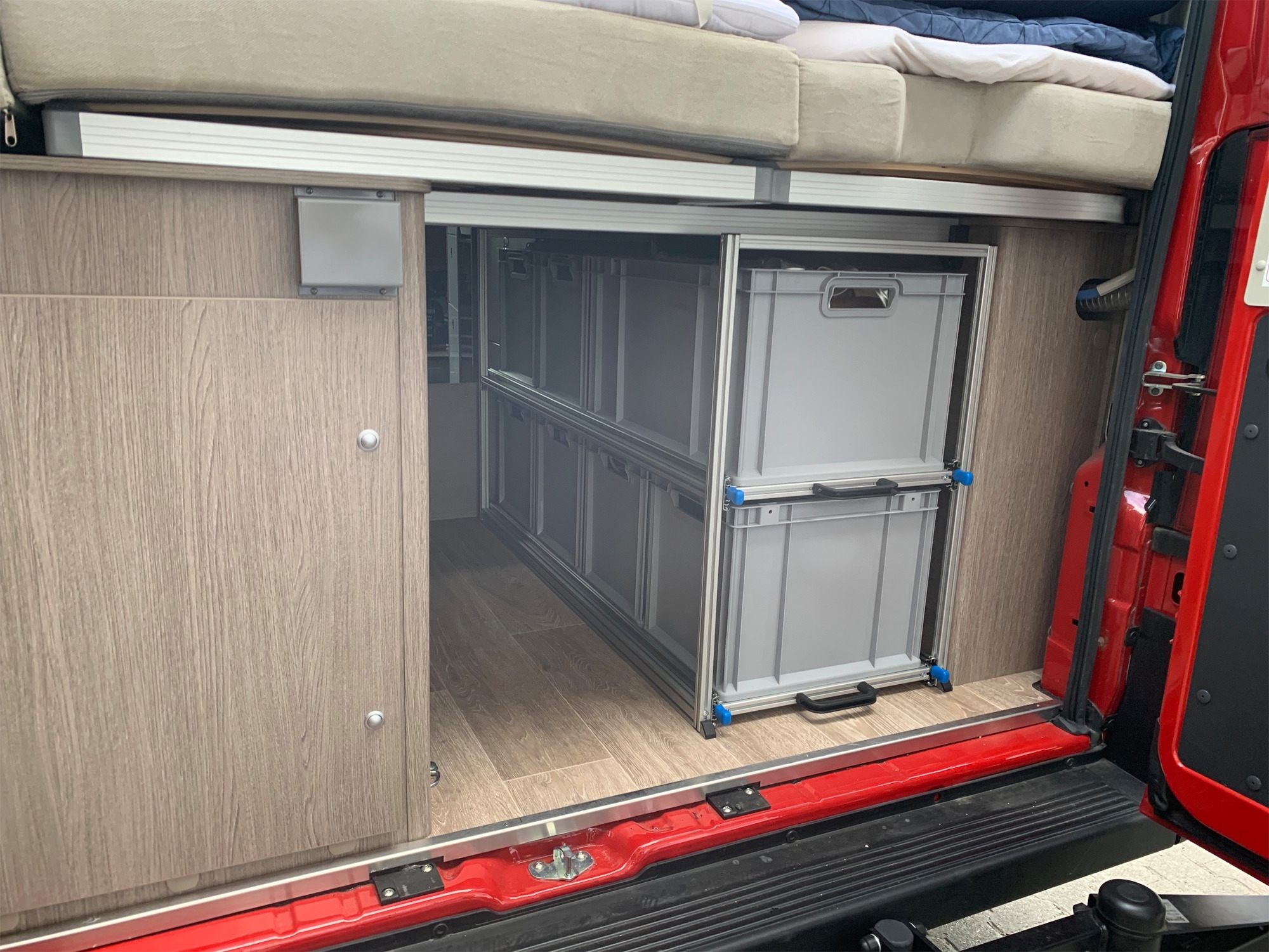 SYS-RACK Kastenwagen Heckauszug Regal-System 124 x 49 x 60,5 cm