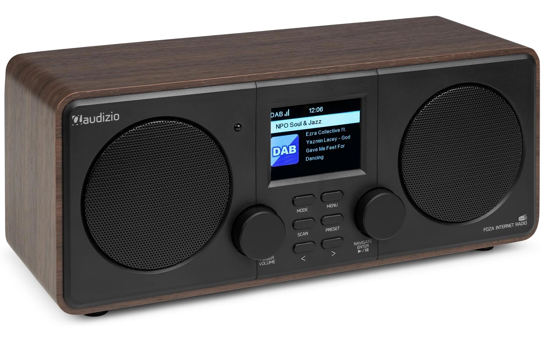 DAB+ Radio Foza Braun/Schwarz<br>All-in-One-WLAN-Internetradio mit DAB+ und UKW