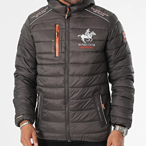 Doudoune Capuche Gris Anthracite