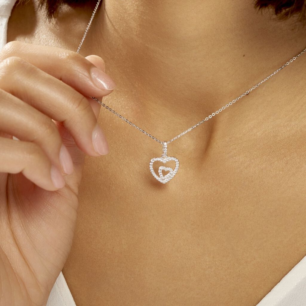 Collier Yelin Argent Blanc Oxyde De Zirconium