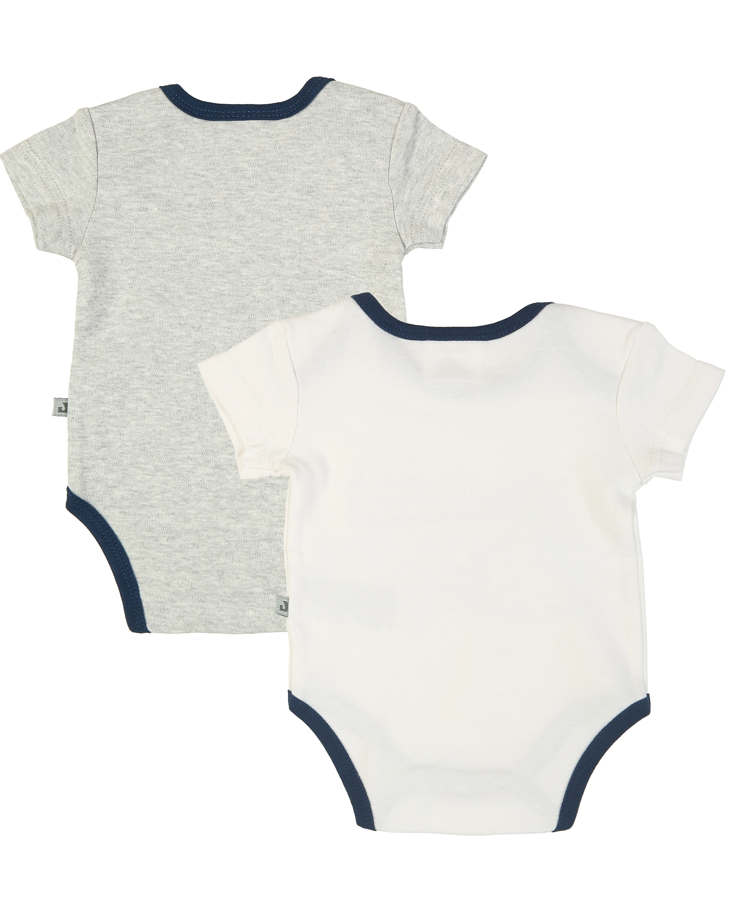 Kurzarm-Body SEA YOU LATER  2er-Pack in offwhite/grau