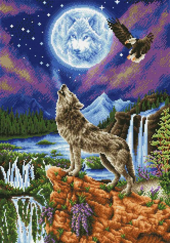 Diamond Dotz Wolf 47x67 cm