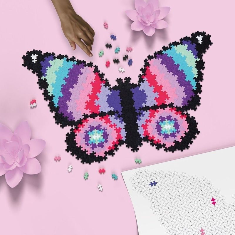 Plus-Plus - Puzzle by Number - Vlinder - Constructiespeelgoed - Kleurrijk